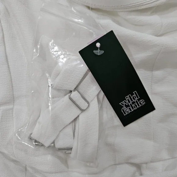 Wild Fable Wide Leg Tube Jumpsuit in White Women’s Size M - Picture 8 of 9